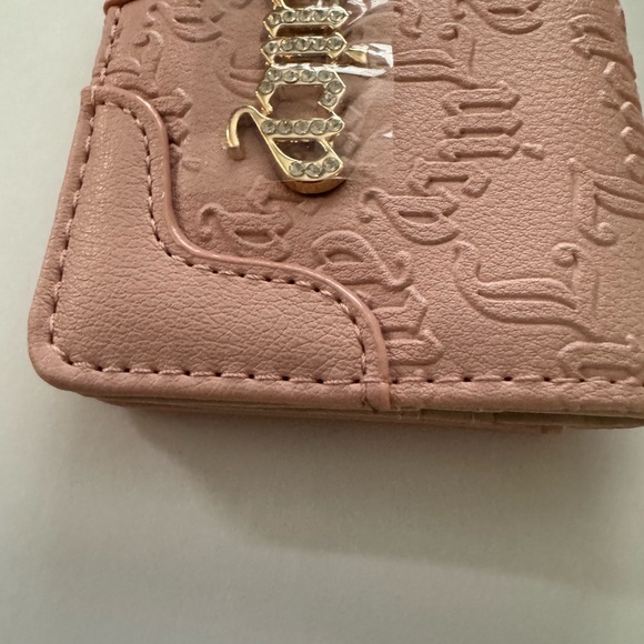 Juicy Couture Pink Heartless Card Case Key Fob - Picture 4 of 6
